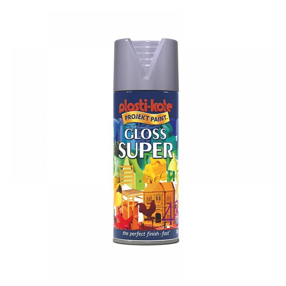 Plastikote 011149 Gloss Super Spray Aluminium 400Ml