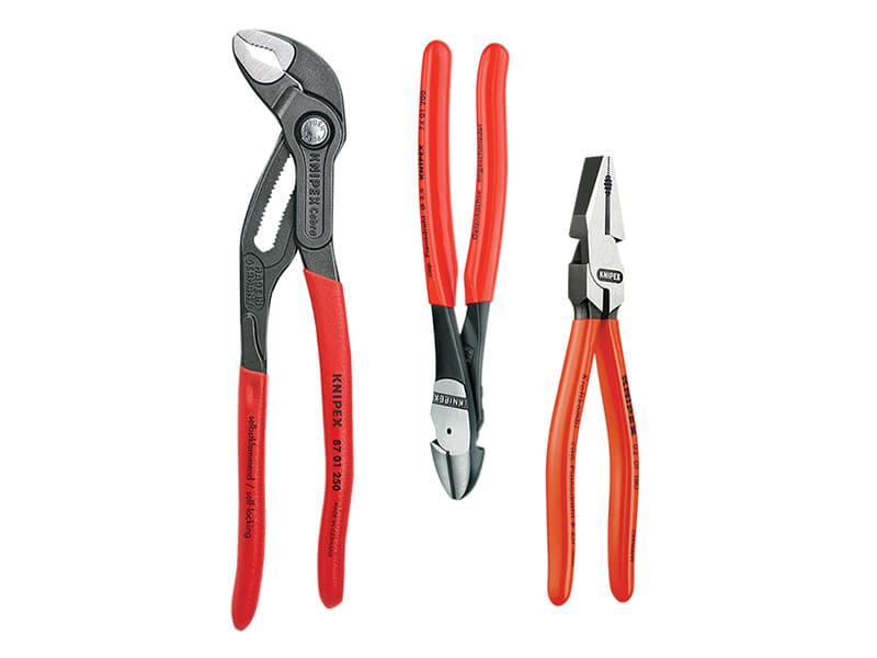 Knipex 00 20 10 Power Pack High Leverage Pliers Set 3 Piece