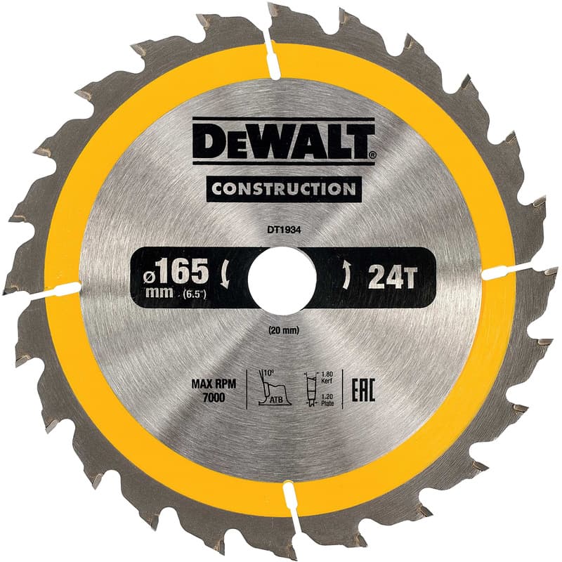 Dewalt Extreme Circular Saw Blade, 165mm