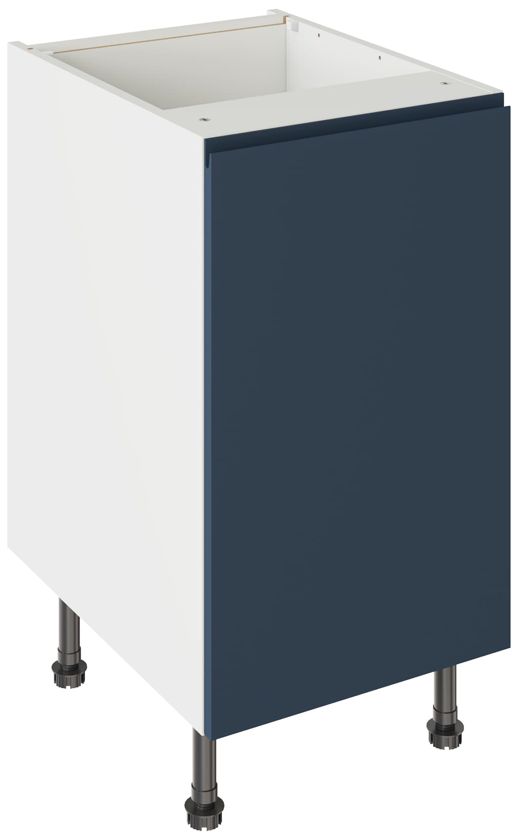 Kitchen Kit Flatpack 450 Base Kitchen Cabinet J-Pull Shaker Ultra Matt Indigo Blue