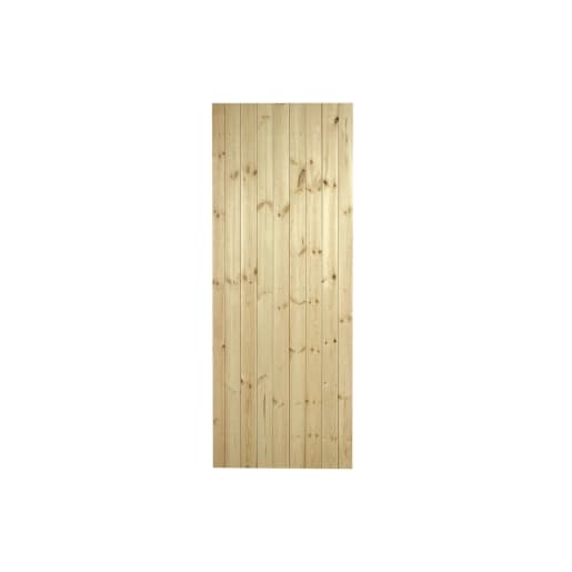 Brown Pine Redwood Ledged Braced Door, 1981x838x40mm