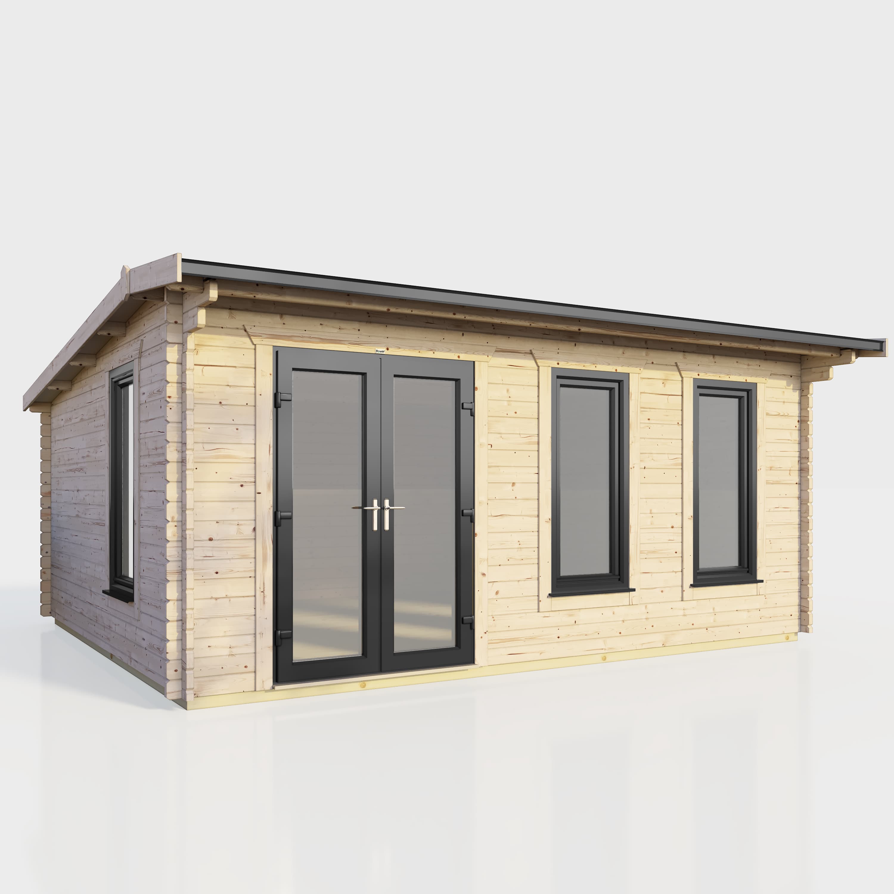 Powersheds 18 x 12 Power Apex Log Cabin Left Doors