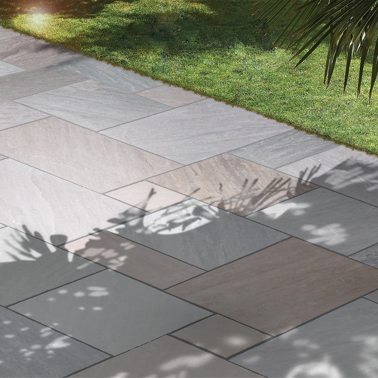 Global Stone Autumn Brown Sandstone Gardenstone Calibrated Paving Project Pack, 19.52m2