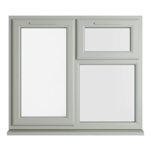 Crystal Double Glazed uPVC Window Agate/White Left Hung 965mm x 1190mm Clear