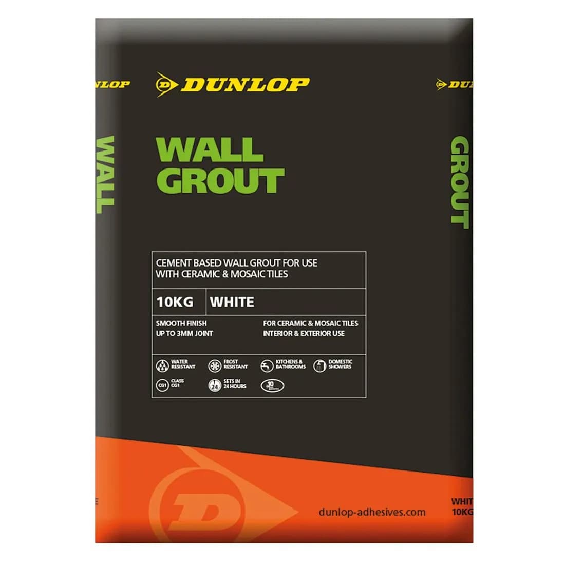 Dunlop Wall Tile Grout White 10Kg