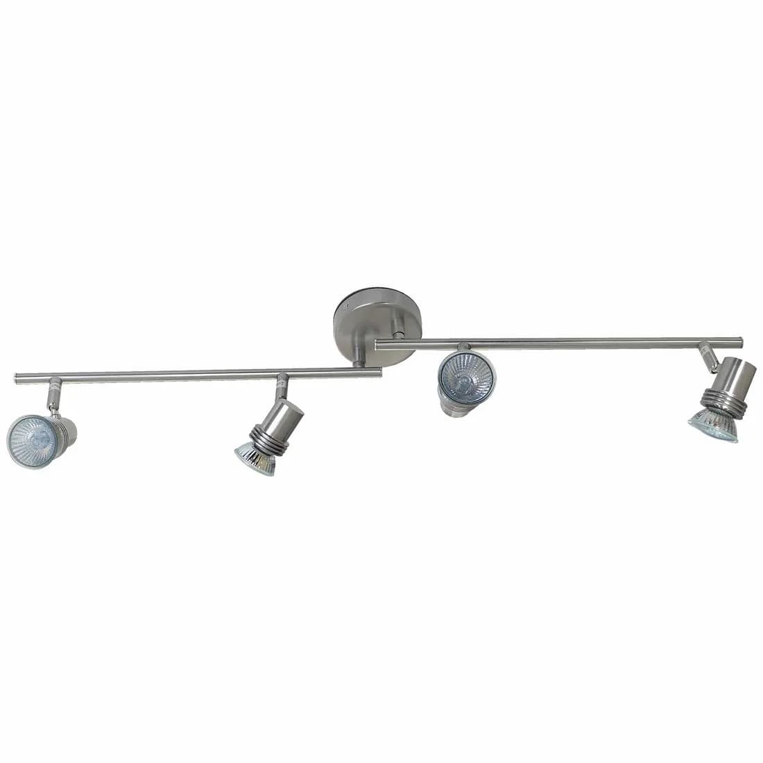 Eterna Quad Split Bar Gu10 Spotlight Fitting Br/Nickel