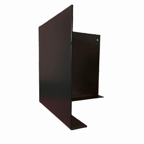 Aluminium Fascia L Profile External 90 Degree Corner - 210mm x 2mm Black (9005 Matt)
