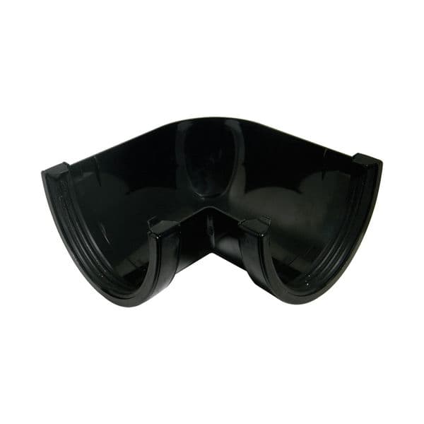 FloPlast Industrial/ Xtraflo Gutter Angle - 90 Degree x 170mm Black