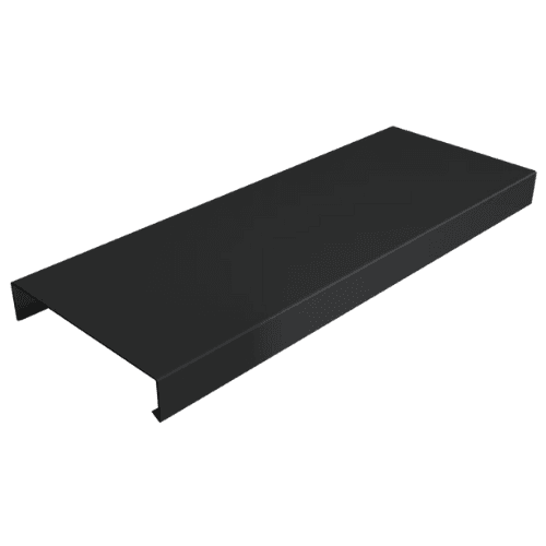 Aluminium Coping for 301-350mm Wall - 410mm x 3mtr Black (9005 Matt)