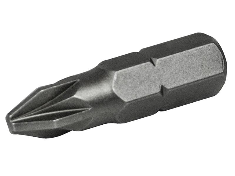Faithfull 11001 Pozi S2 Grade Steel Screwdriver Bits Pz1 X 25Mm (Pack 3)