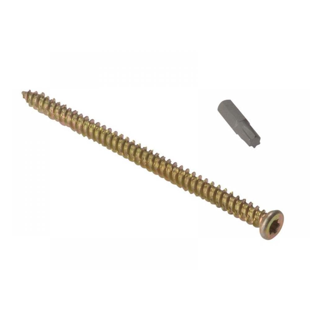 Forgefix 10CFS42 Concrete Frame Screw Torx® Compatible High-Low Thread Zyp 7.5 X 42Mm Bag 10