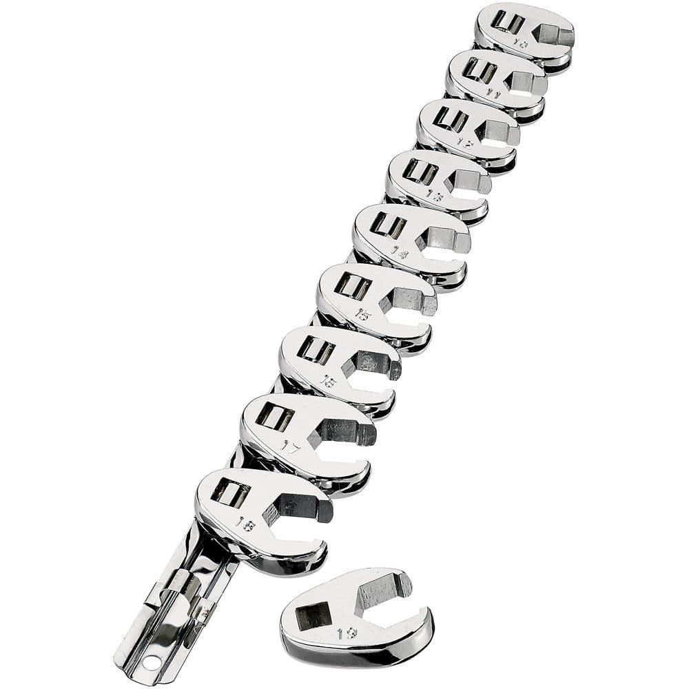 Clarke 1700594 Pro194 Crows Foot Metric Wrench Set 10 Piece