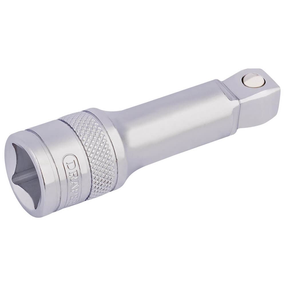 Draper Expert 16761 Satin Chrome Wobble Extension Bar 1/2in Sq. Dr. 75Mm each