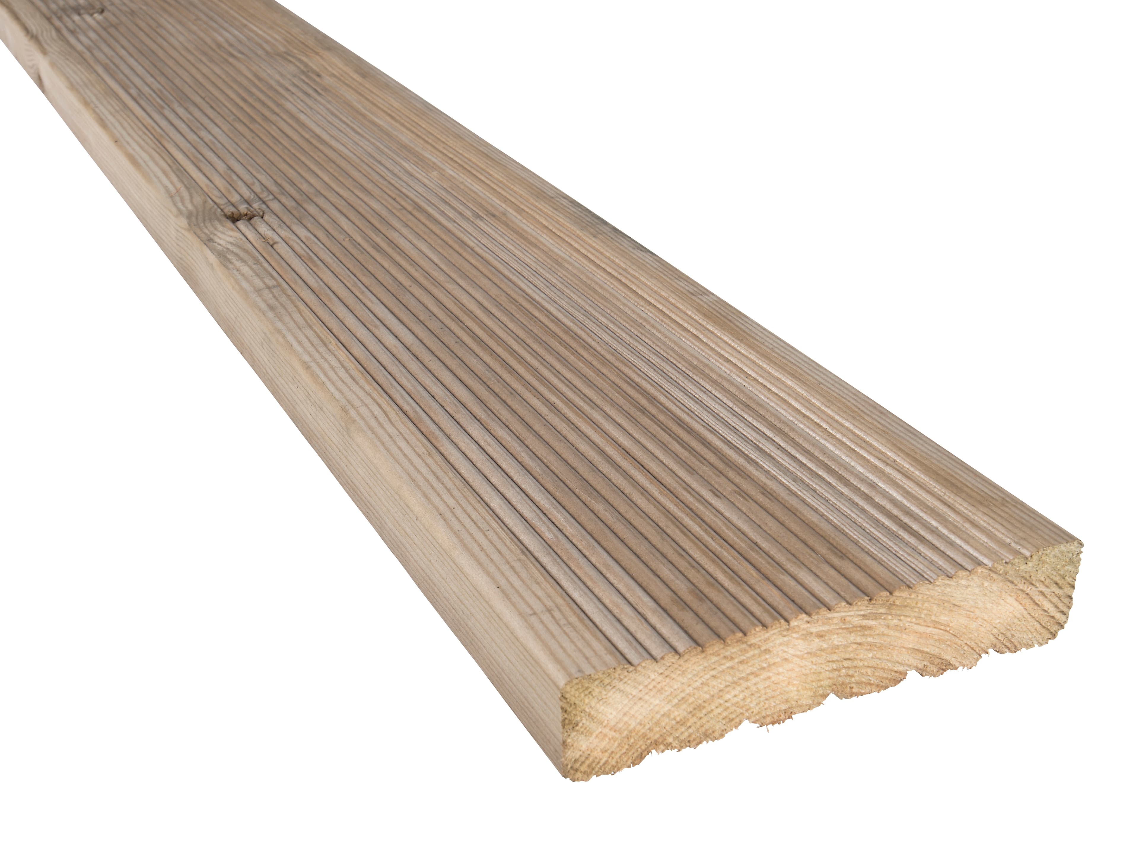 BSW Timber Green Redwood Treated Decking, 35x148mm x 4.8m