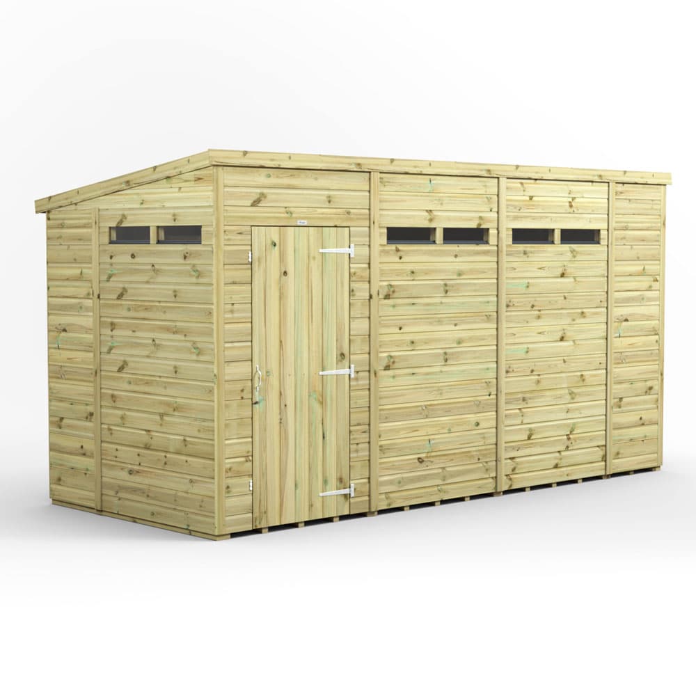 14x6 Premium Powersheds Security Pent
