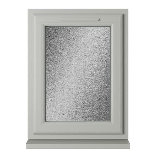 Crystal Double Glazed uPVC Window Agate/White Left Hung 820mm x 610mm Obscure