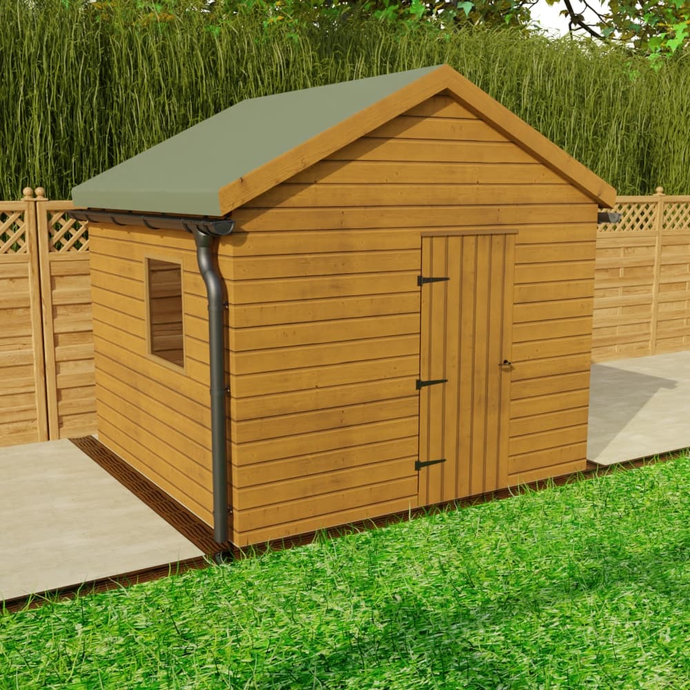 Galeco Steel Gutter Small Shed Pack Apex Style Roof - 6x4 to 10x8 Graphite