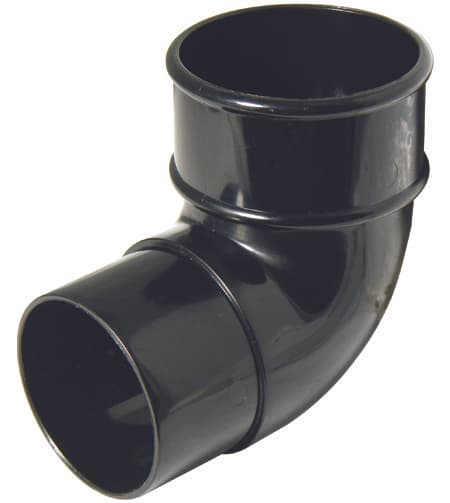 FloPlast Mini Gutter Bend - 92.5 Degree x 50mm Black