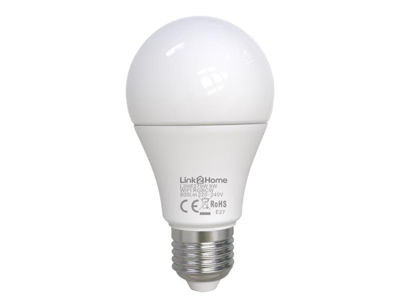 Link2Home L2HE279W Wi-Fi Led Es (E27) Opal Gls Dimmable Bulb White + Rgb 800 Lm 9W