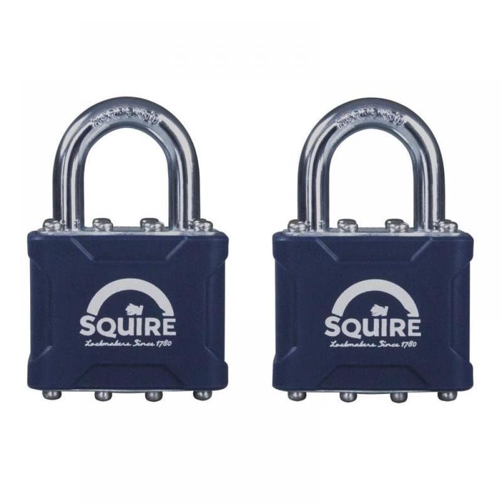 Squire 35T 35T Stronglock Card (2) Padlocks 38Mm Open Shackle Keyed