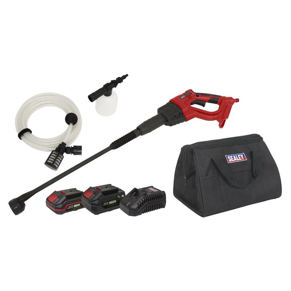 Sealey CP20VPWKIT Cordless Pressure Washer Kit 20V Sv20 Series - 2 Batteries