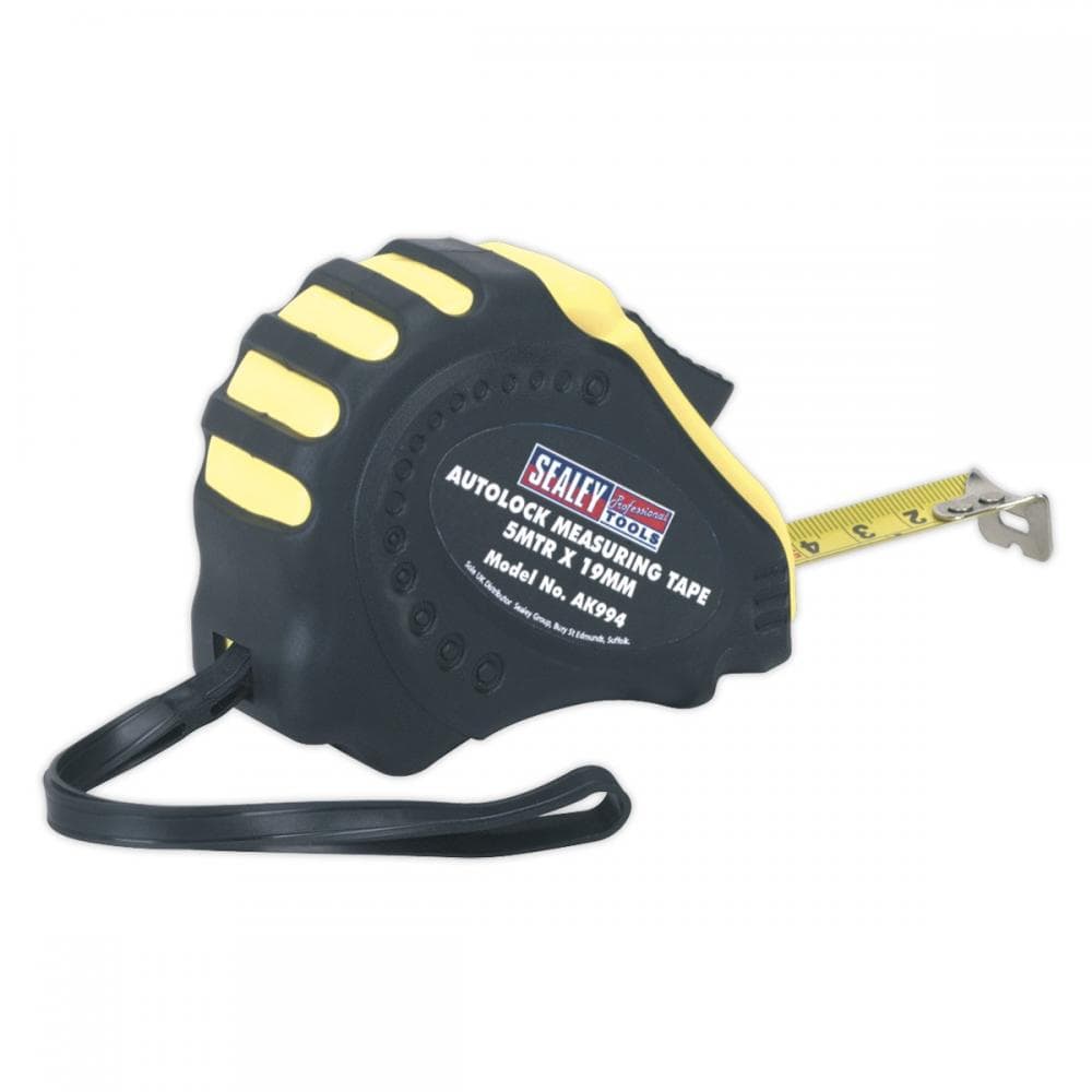 Sealey AK994 Auto Lock Tape Measure 5M(16Ft) X 19Mm - Metric/Imperial