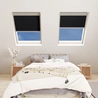 Jet Black Blackout Velux Electric Blinds Polyester
