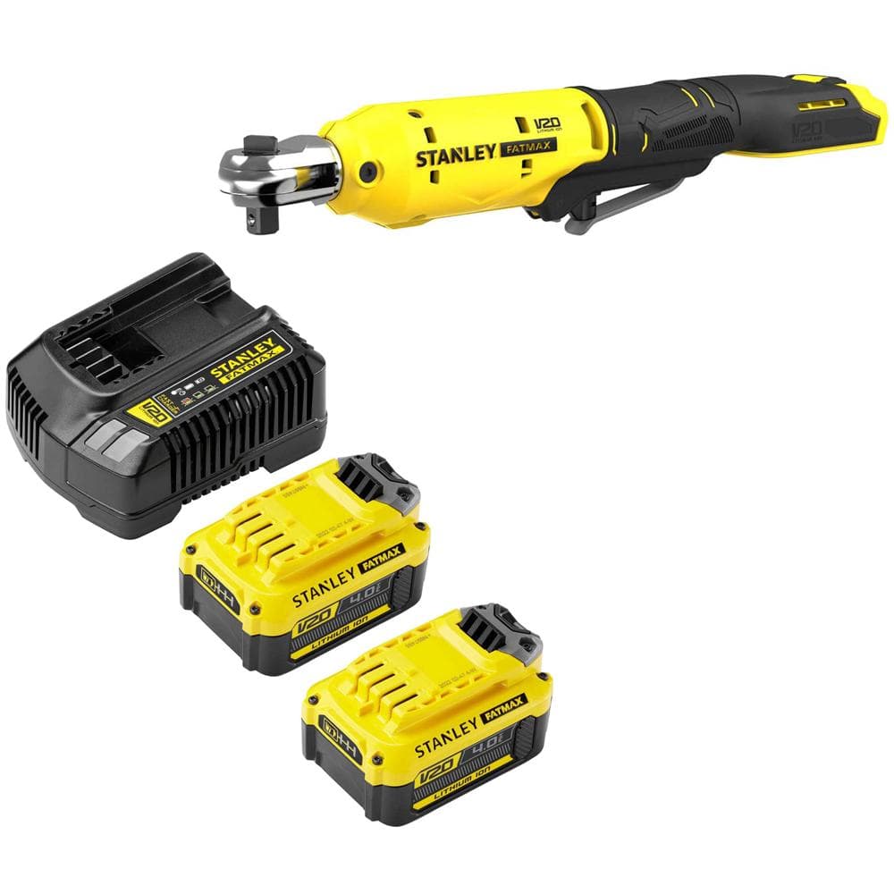 Stanley Fatmax V20 SFMCF930 18v Cordless 3/8" Ratchet Wrench 2 x 4ah Li-ion Charger No Case