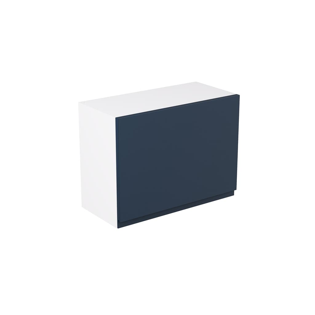Kitchen Kit Flatpack 600 Single Extractor Wall Kitchen Cabinet J-Pull Shaker Ultra Matt Indigo Blue