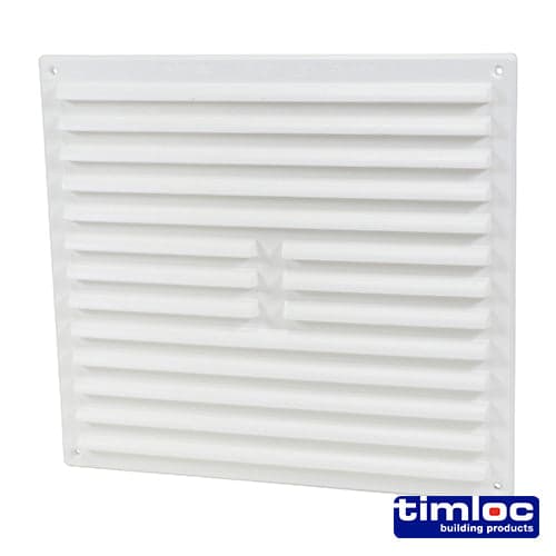 Louvre Vent with Flyscreen – Plastic - White