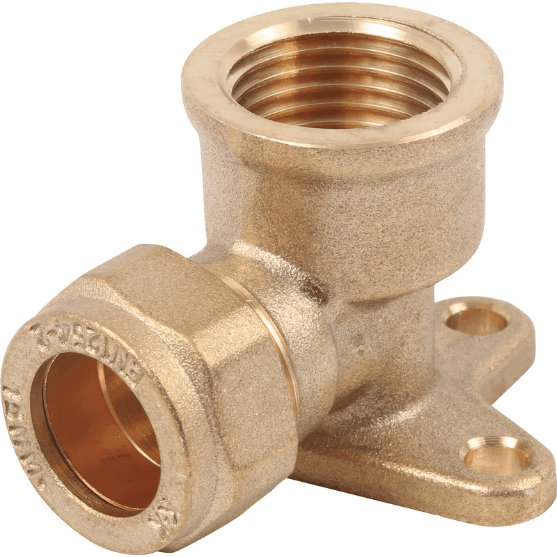 Compression Elbow Wall Plate - 15mm x 1/2"
