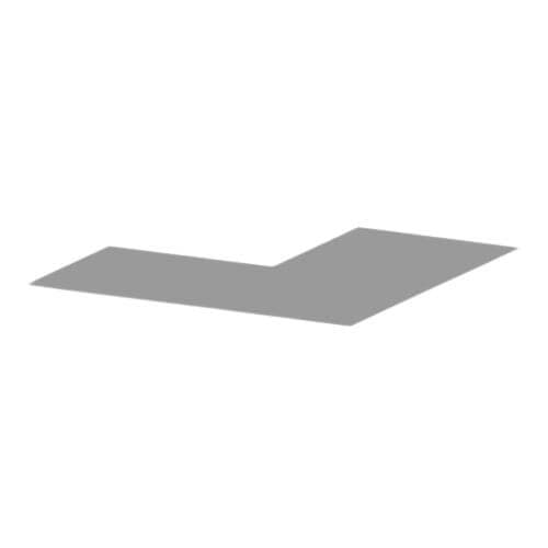 Aluminium Soffit Flat External 90 Degree Corner - 210mm x 2mm Painted