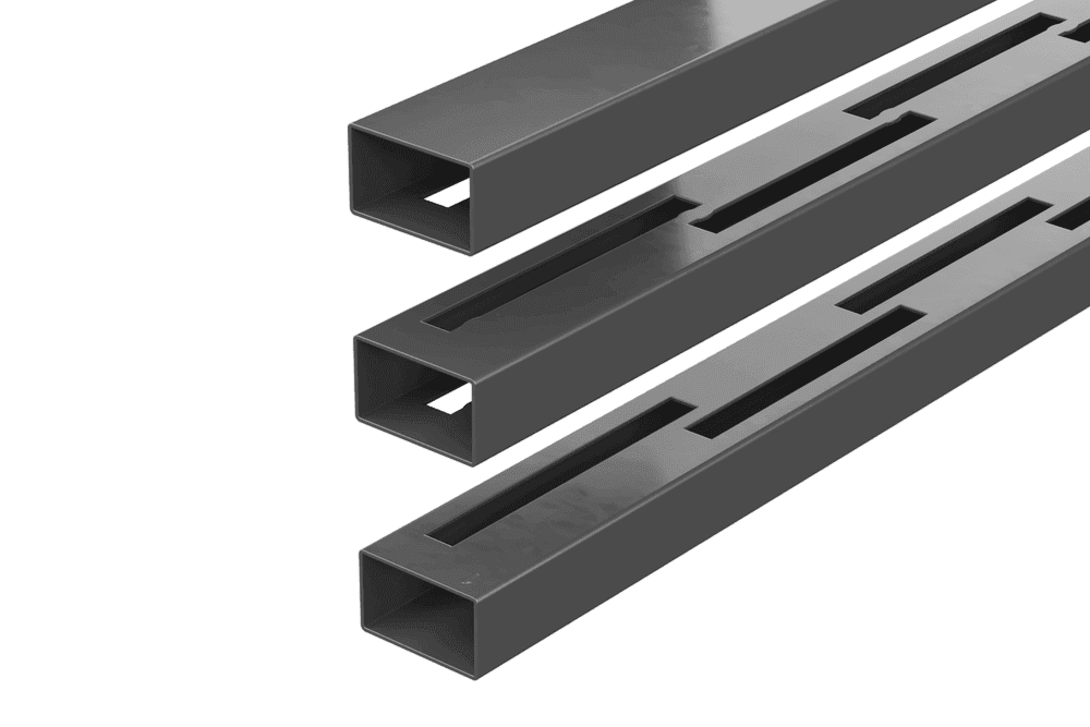 Durapost Vento Vertical Composite Fencing Rail - Over 900mm Grey - Pack of 3