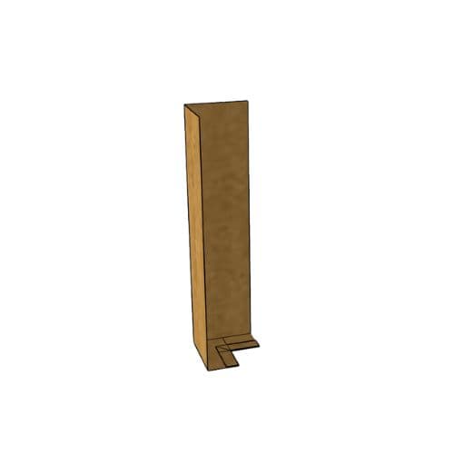 Copper Fascia L Profile External 90 Degree Corner - 300mm