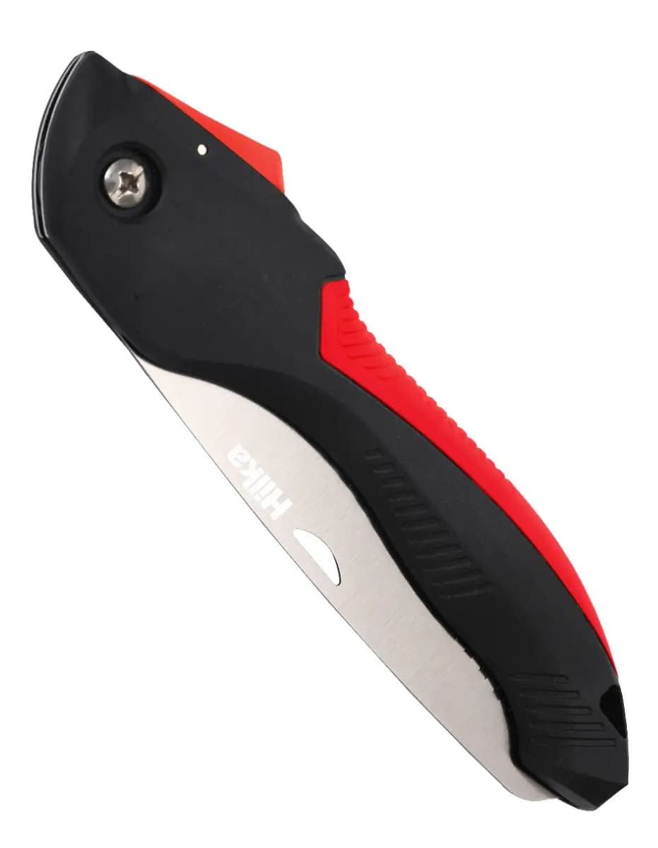 Hilka Heavy Duty Folding Pruning Saw - Locks in 180 Degree or 140 Degree - Ergonomic Soft Grip Handle