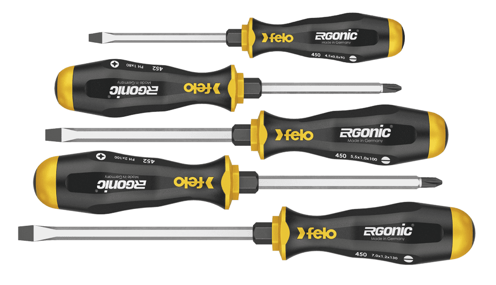 Felo FE45095248 Sd Ergonic Hammer Cap Set 5-Pcs. Sl/Ph 1 + 2