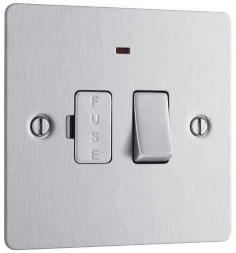 Nexus Metal Polished Chrome Switched 13A Fused Connection Unit With Power Indicator NPC52-01