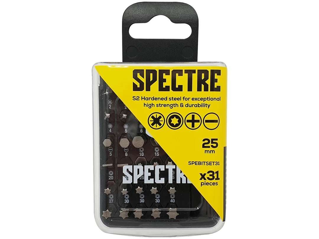 Spectre SPEBITSET31 S2 Bit Set - 25Mm - 31 Piece Assorted (Kit Of 31Pc)