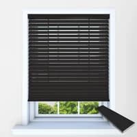 Carbon Electric Wooden Blinds Bass Wood