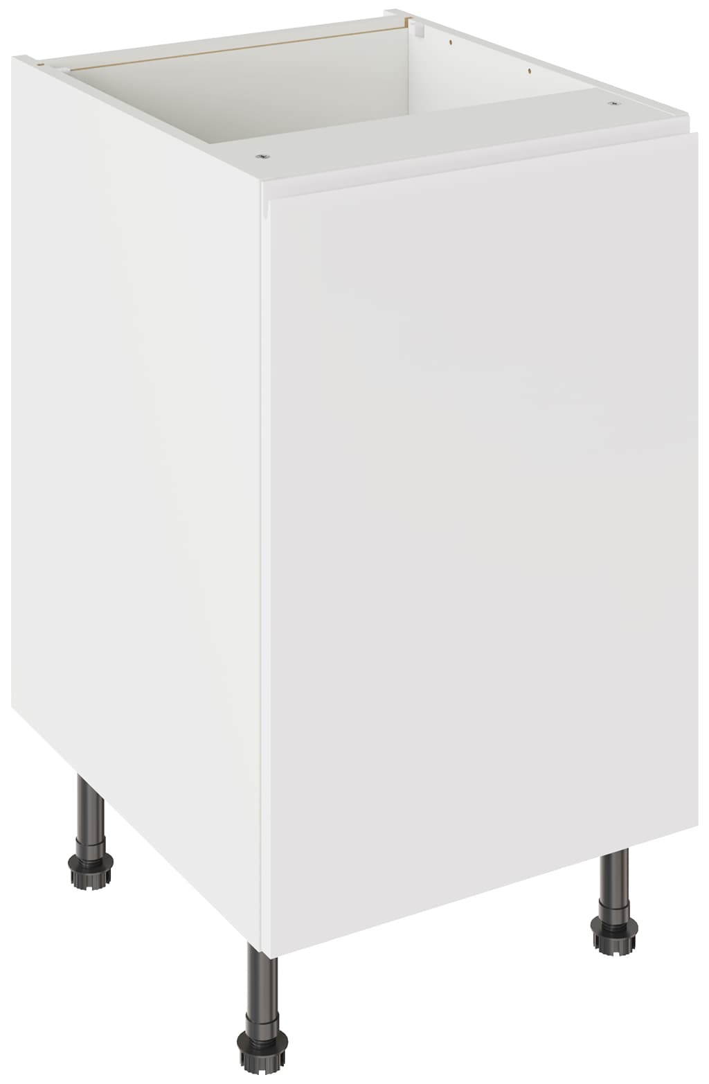 Kitchen Kit Flatpack Base Unit J-pull Super Gloss White 500mm - FKKJ0003
