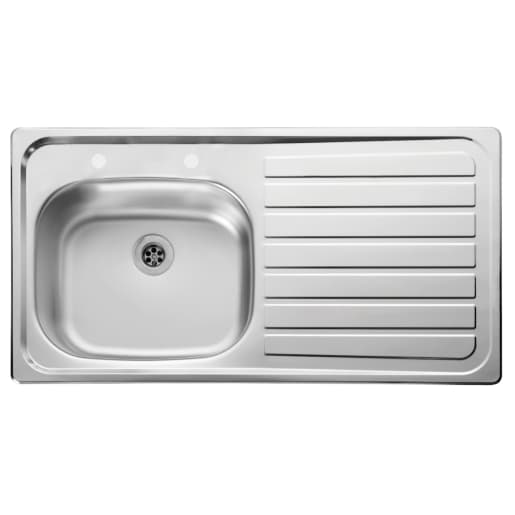 Leisure Lexin 2 Tap Inset Stainless Steel Right Hand Drainer Kitchen Sink LE95R