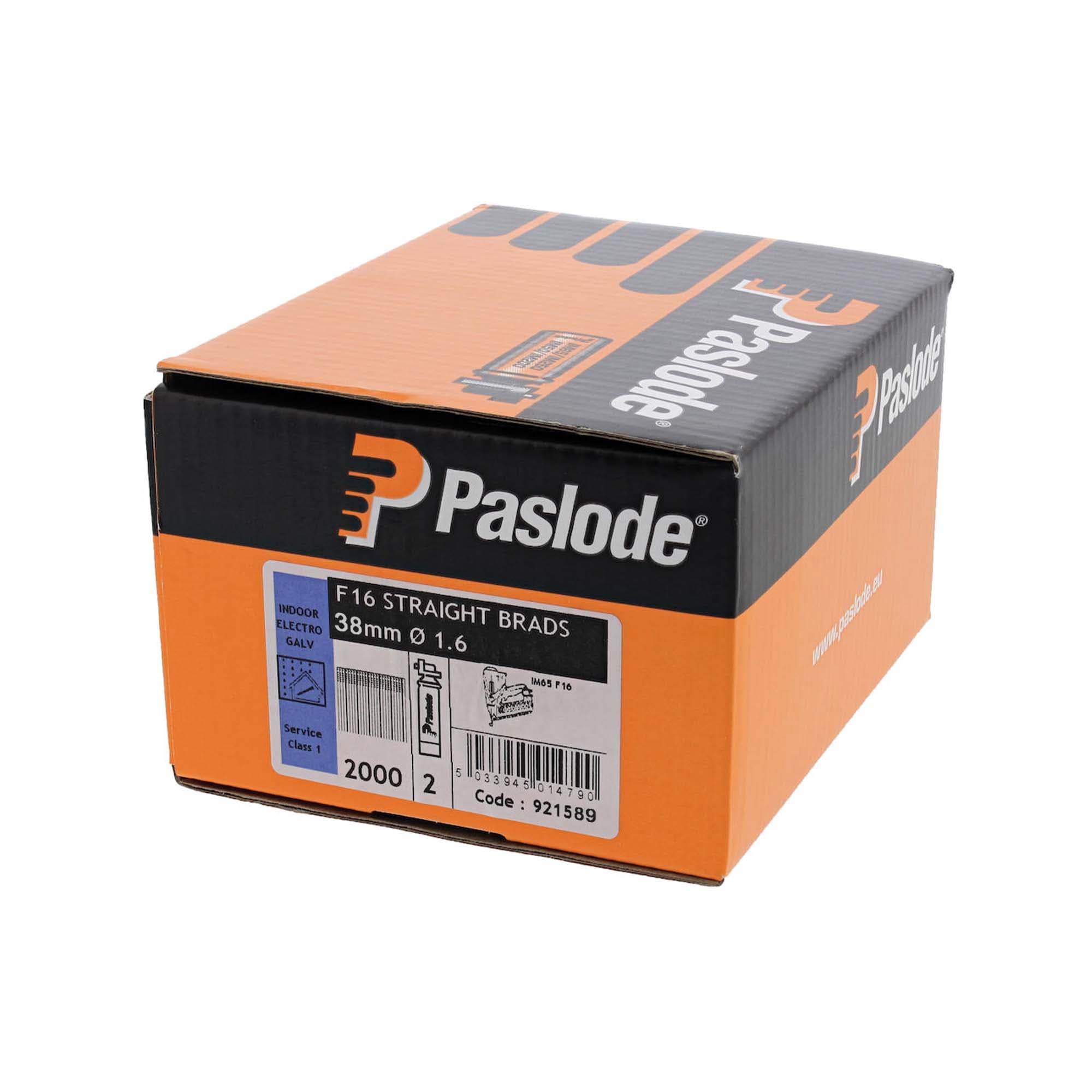 Paslode 921589 Brad Fuel Pack F16 x 38mm Galvanised
