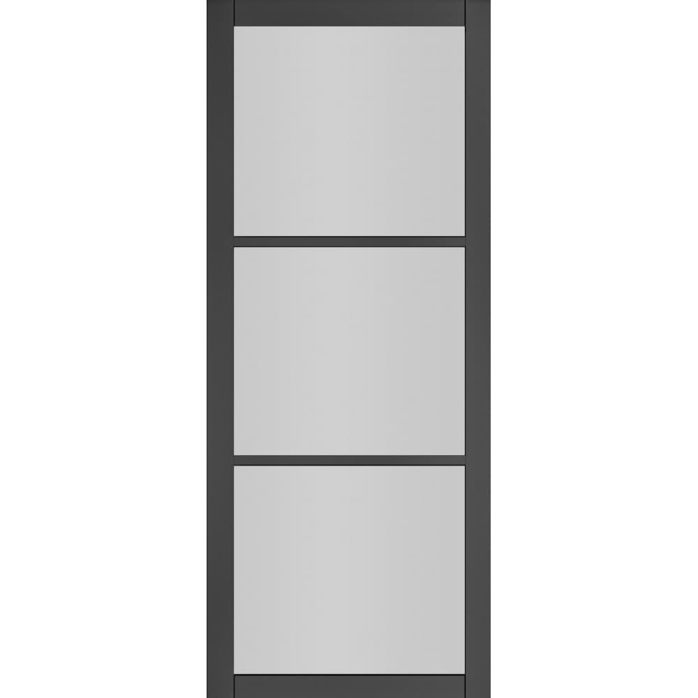 Deanta Camden Black Prefinished Glazed 2040mm x 726mm x 40mm