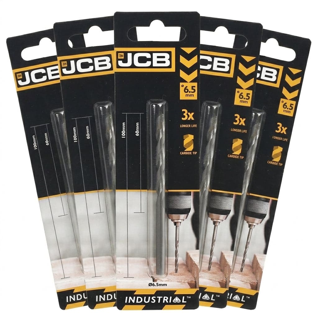 JCB 6.5 x 100mm Masonry Drill Bit (5 Pack) | 5055803301033-X5