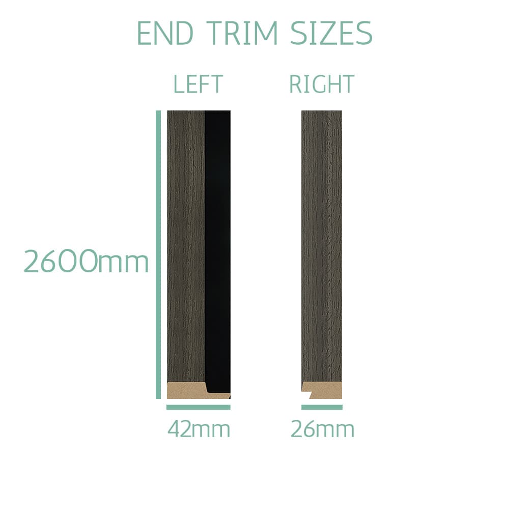 Waterproof 3D Slat Wall Panel End Trim