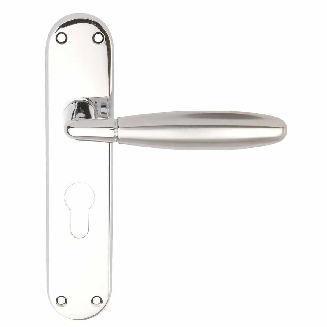 Phoenix Euro Door Handles Polished/Satin Chrome Premier