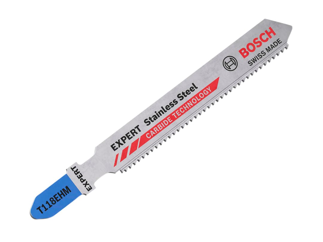 Bosch Powertool Accessories EXPERT Stainless Steel T118 EHM Jigsaw Blade 83mm Pack of 3 2608900562