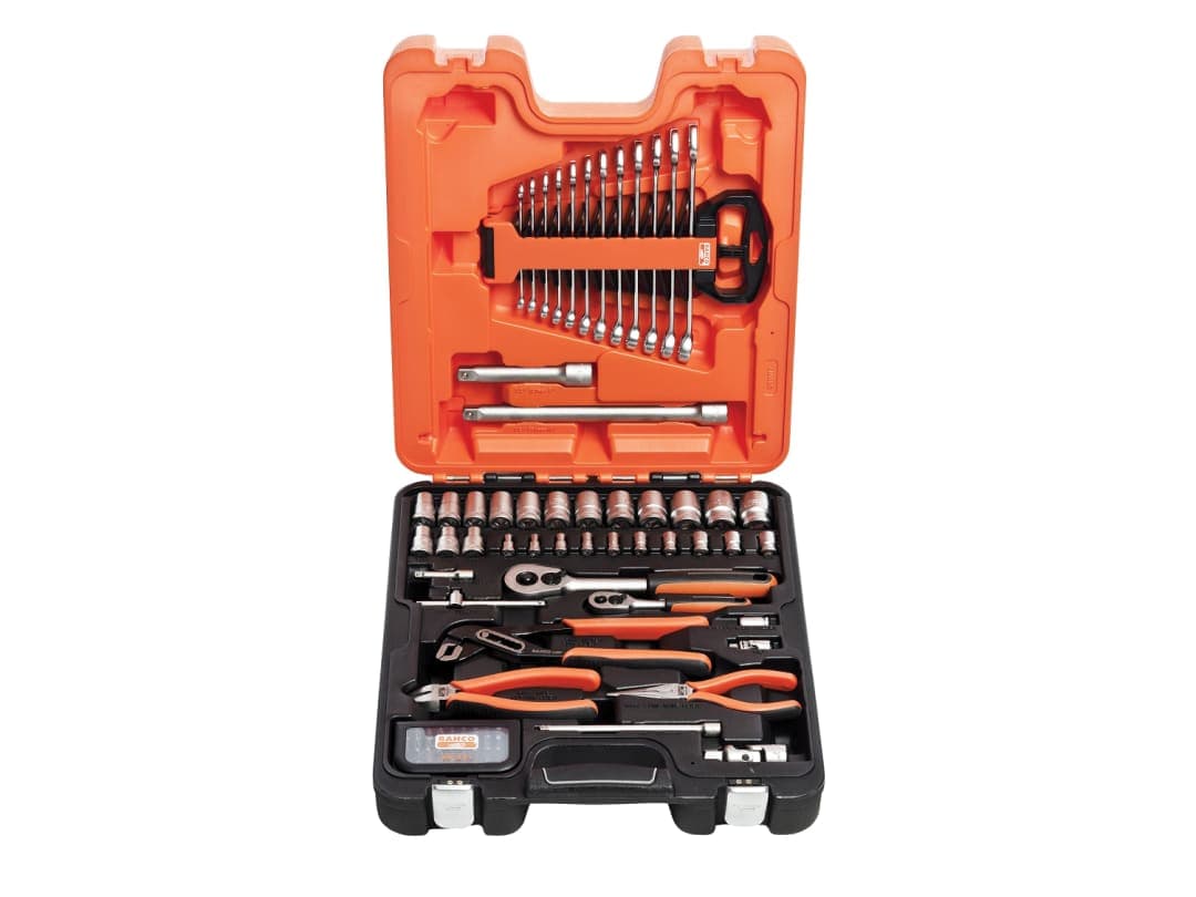 Bahco S81MIX 1/4 & 1/2in Drive Socket Spanner & Pliers Set, 81 Piece S81MIX