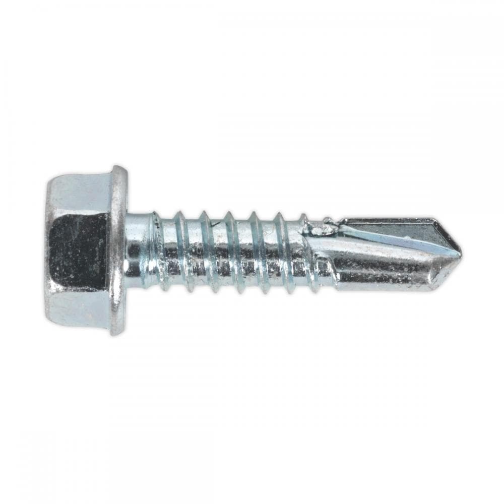 Sealey SDHX6325 Self-Drilling Screw 6.3 X 25Mm Hex Head Zinc Pack Of 100