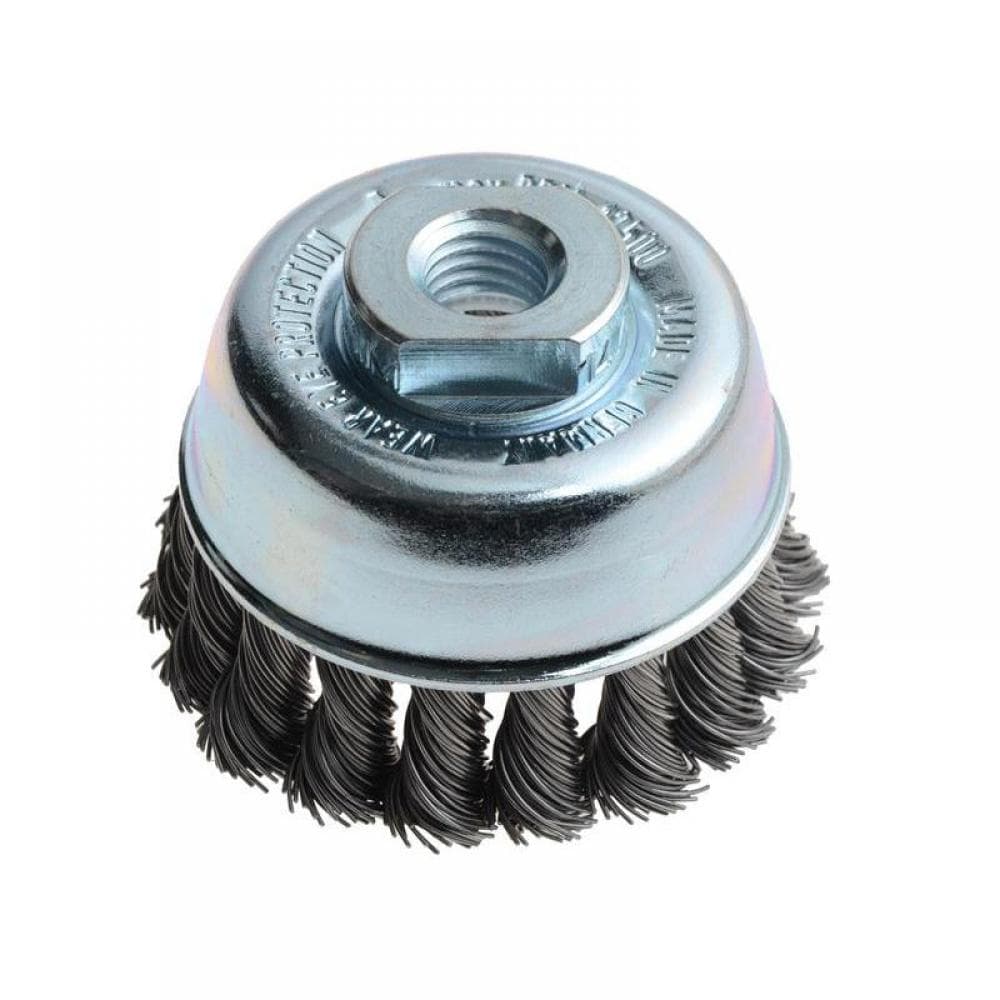 Lessmann 482.217 Knot Cup Brush 65Mm M14X2.0 0.50 Steel Wire